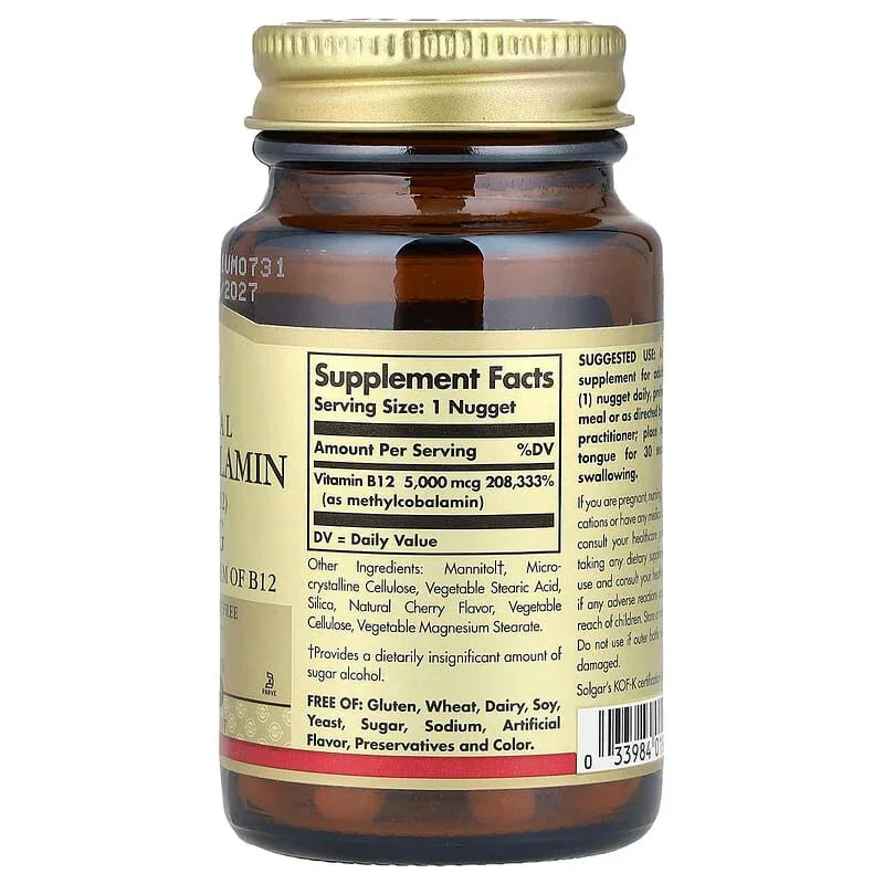 Solgar, Methylcobalamin (Vitamin B12), Nuggets