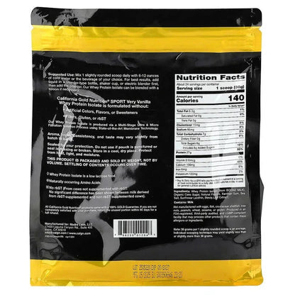 California Gold Nutrition, Sport, Whey Protein Isolate, Dark Chocolate , 2 lb (907 g)