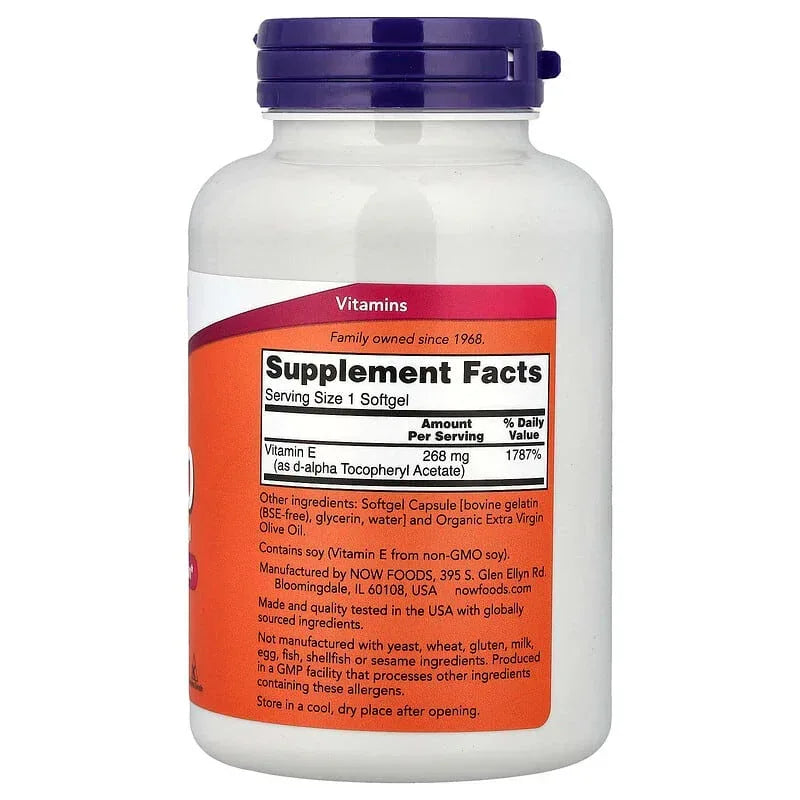 NOW Foods, E-400, 268 mg (400 IU)