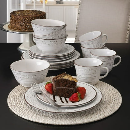Pfaltzgraff® Trellis White Stoneware 16-Piece Dinnerware Set