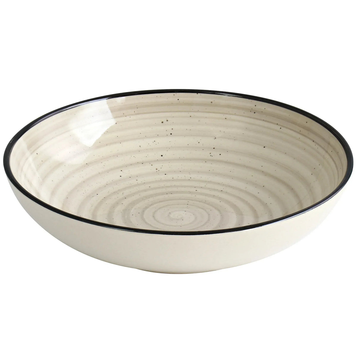 Elama Gia 24 Piece Stoneware Dinnerware Set in Cream