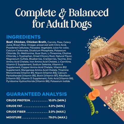 Blue Buffalo Love Made Fresh Dog Food, Refrigerated, Chunky Beef Stew, 1-lb Tub