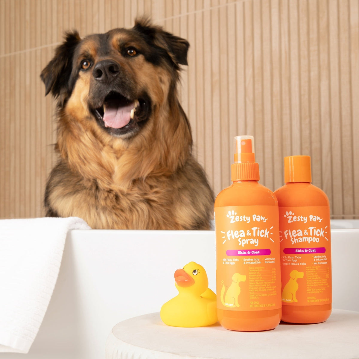 Zesty Paws Flea and Tick Shampoo for Dogs, 16 oz