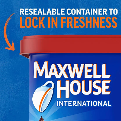 Maxwell House Instant Cafe-Style Beverage Mix, Easy to Prepare, 1 Canister, for Quick Morning Coffee or Afternoon Treat, Suisse Mocha Cafe, Kosher Dairy, 7.2 oz
