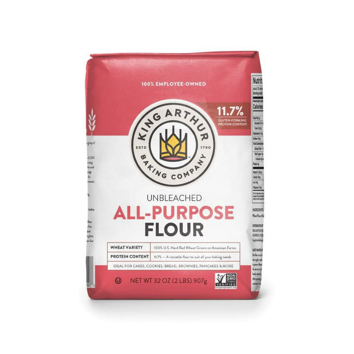 King Arthur Baking Company Non-GMO Project Verified, Certified Kosher Unbleached All Purpose Flour, 5 lb Bag