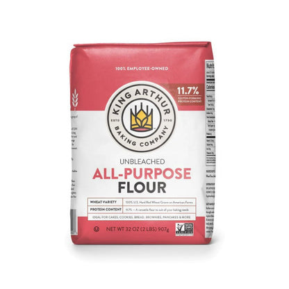 King Arthur Baking Company Non-GMO Project Verified, Certified Kosher Unbleached All Purpose Flour, 5 lb Bag