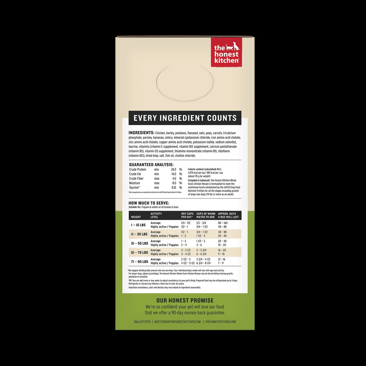 The Honest Kitchen Revel: Natural Human Grade Dehydrated Dog Food, Chicken & Organic Grains