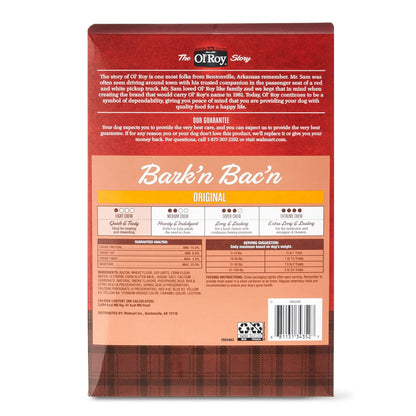 Ol'Roy Bark'n Bac'n Dog Treats with Real Bacon Chews, 25 oz Box (2 Count)