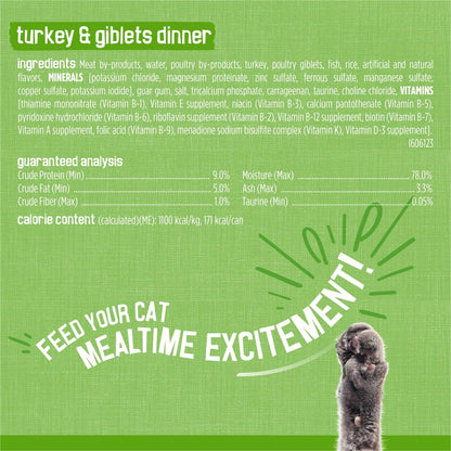 Purina Friskies Wet Cat Food Pate Variety Pack Salmon Dinner, Turkey and Giblets Dinner and Mixed Grill, 5.5 oz.