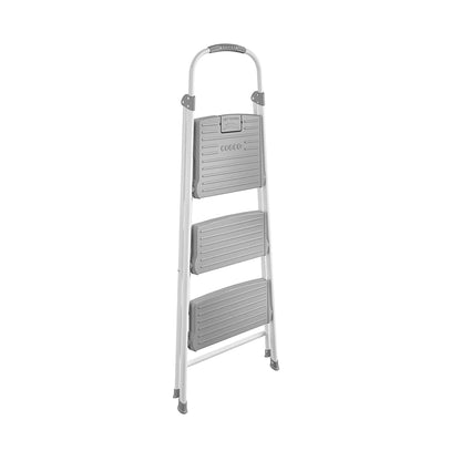 3 Step Connection Step Stool ( White & Gray, 8ft 10in Max Reach)