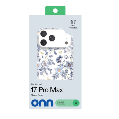 onn Blue Toile Phone Case for iPhone 17 Pro Max