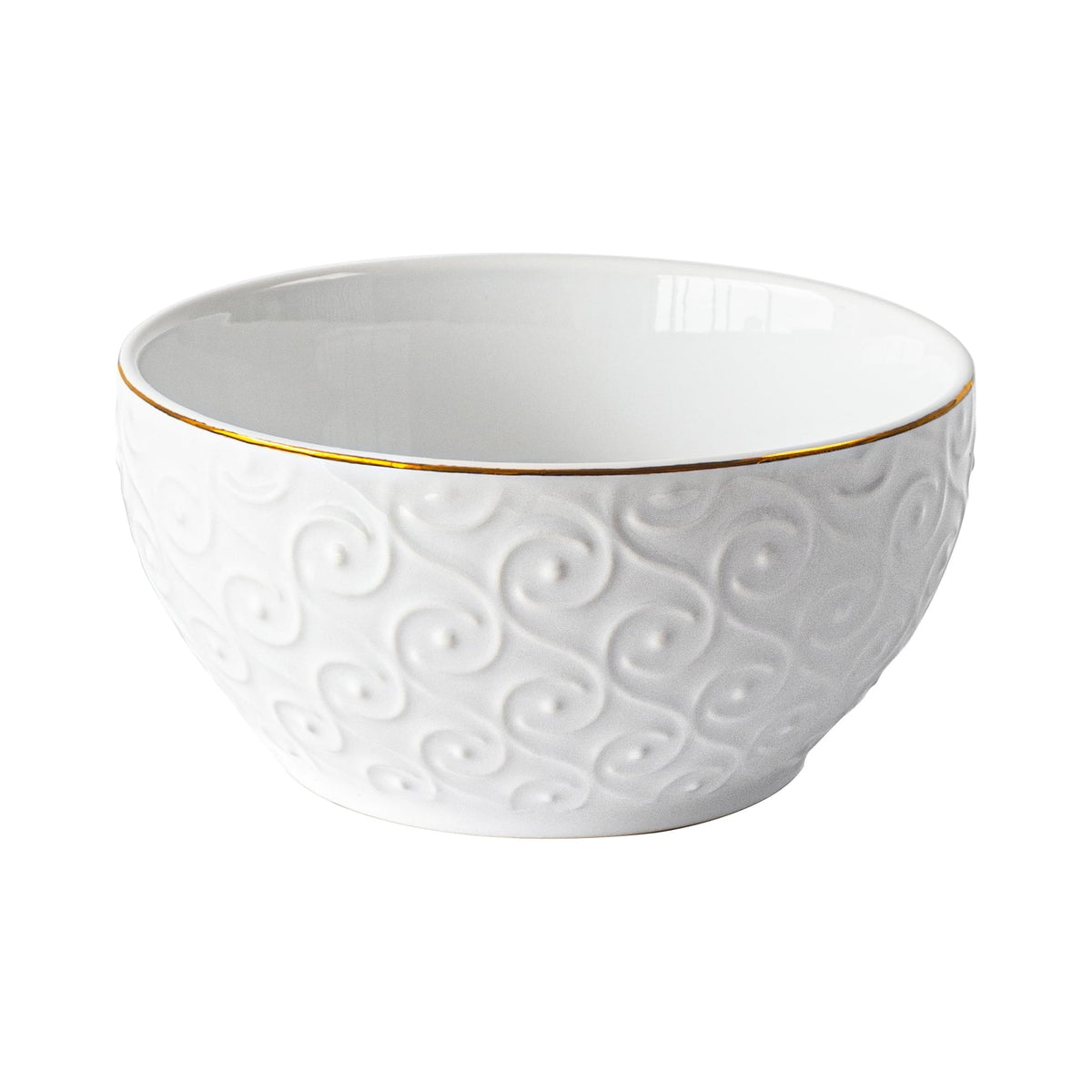 Sofia Home 4 Pack White Stoneware Bowls By Sofia Vergara