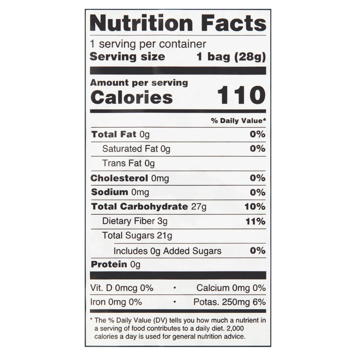 Great Value Freeze Dried Fuji Apple Fruit Crisps, 1 oz