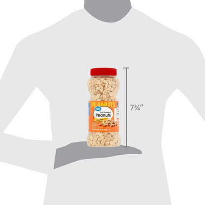 Great Value Dry Roasted and Unsalted Peanuts, 16 oz, Jar