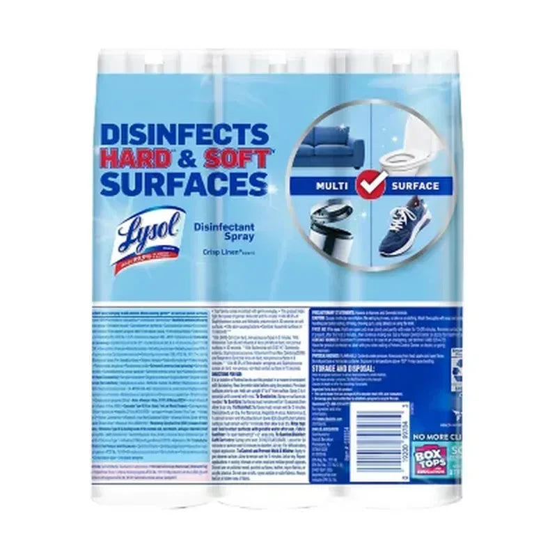 Lysol Disinfectant Spray, Crisp Linen (19 Oz., 3 Pk.)