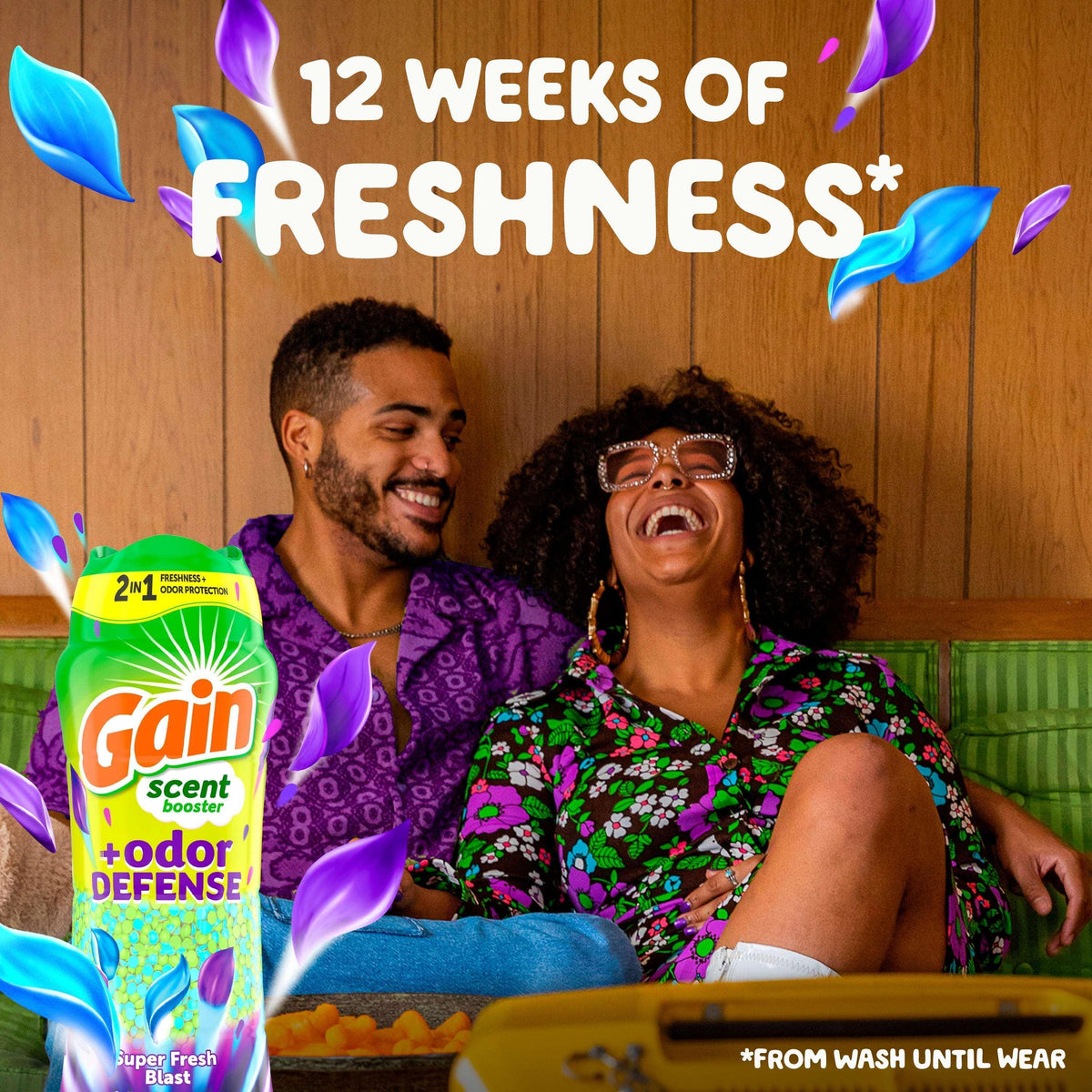 Gain Odor Defense 2-in-1 In-Wash Laundry Scent Booster Beads, Super Fresh Blast Scent, 4.8 oz