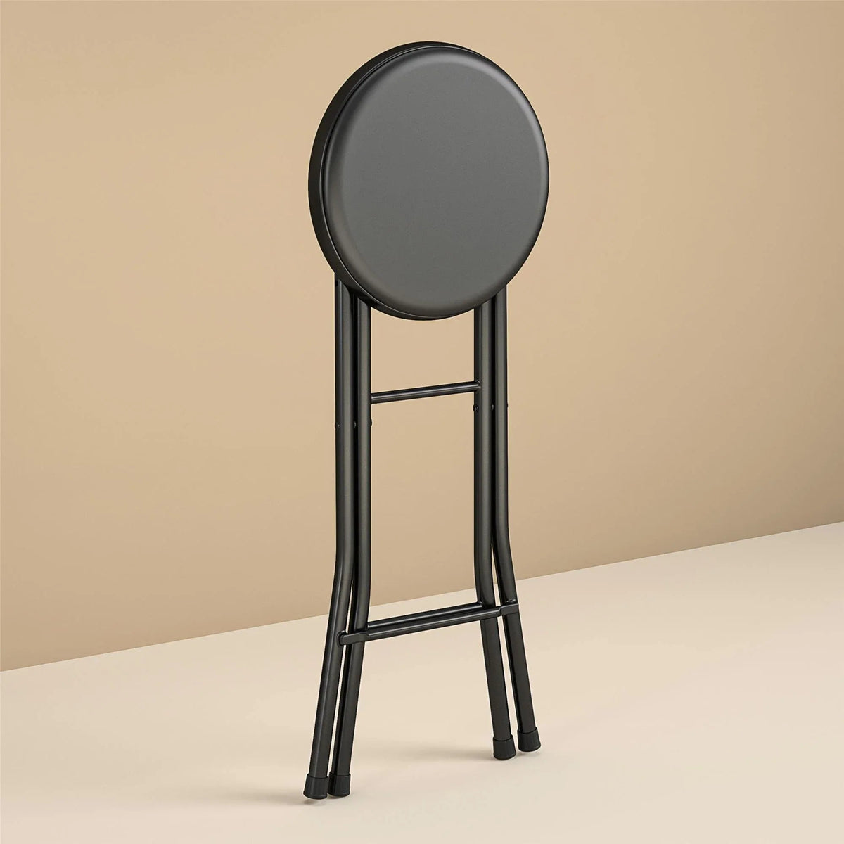 Mainstays 24" Vinyl Padded Folding Stool, Black