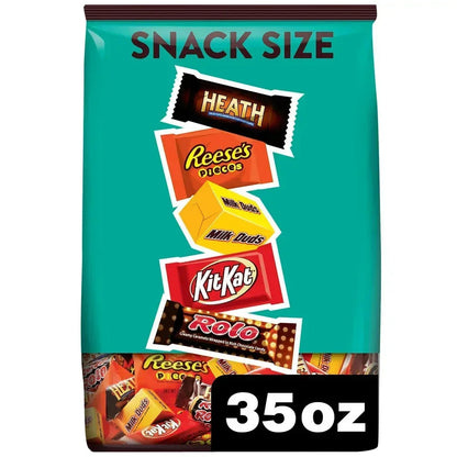 Hershey Assorted Flavored Snack Size Candy, Party Pack 35.04 Oz