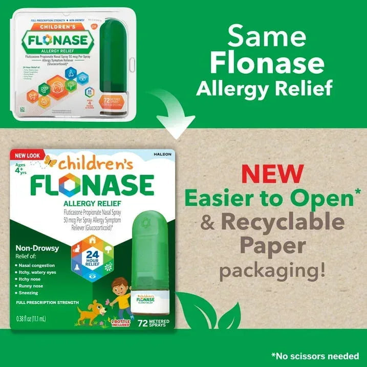 Flonase Children’s 24 Hour Allergy Relief Nasal Spray, Non-Drowsy, 72 Sprays