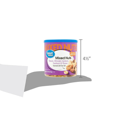 Great Value Roasted & Salted Mixed Nuts, 14.75 oz