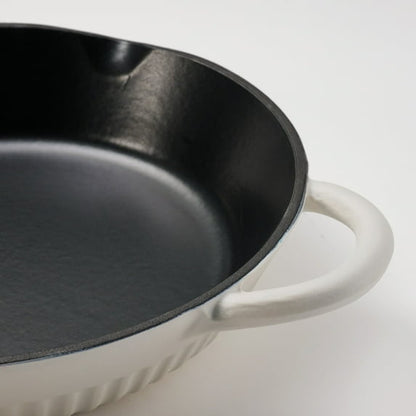 Tramontina Mesa Enameled Cast Iron Skillets, 10 Inch Frying Pan - White