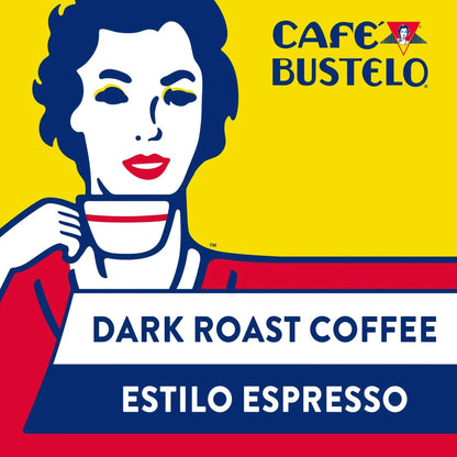 Cafe Bustelo, Espresso Style Dark Roast Ground Coffee, 10 oz Can