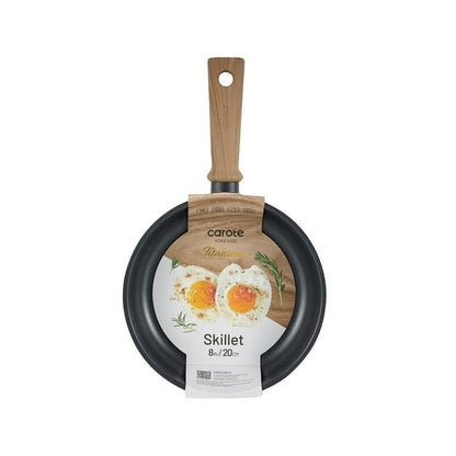 Carote Titanium Nonstick Frying Pan Skillet, 8" Nonstick Fry Pan Without Glass Lid, Induction Compatible, Black