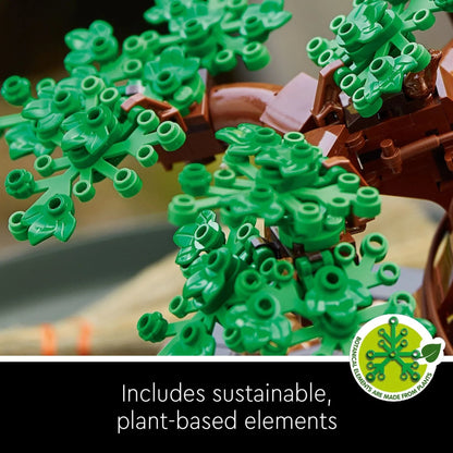 LEGO Icons Bonsai Tree Building Set - Artificial Bonsai Tree Plant for Home Decor, Adults Ages 18+ - Faux, Fake Plants for Table, Desk, Office - Creative Birthday Gift for Her & Him - 10281
