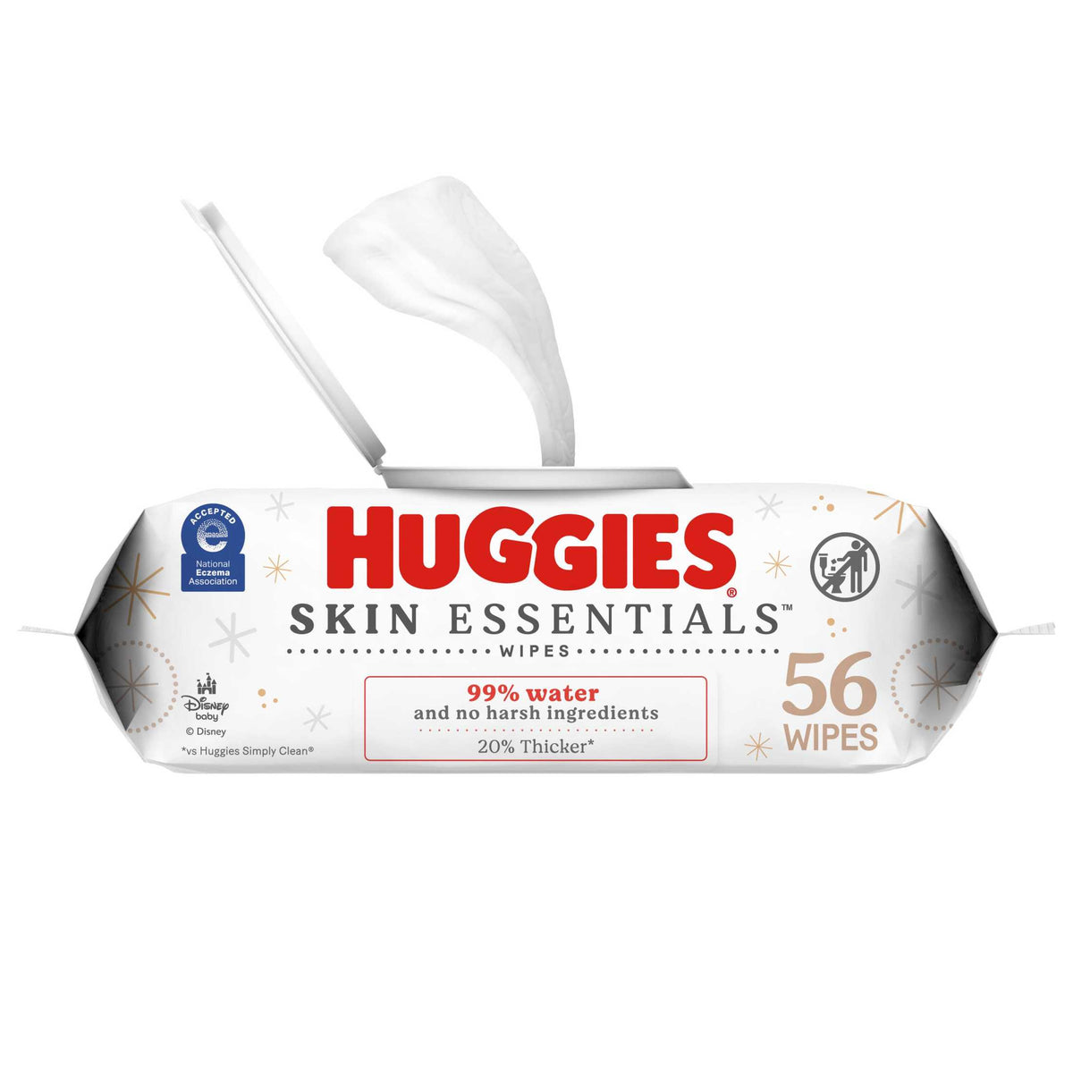 Huggies Skin Essentials Baby Wipes, 1 Pack, 56 Count (Select for More)