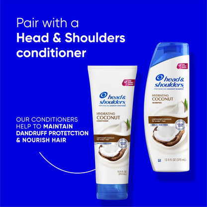 (6 pack) Head and Shoulders Coconut Dandruff Shampoo, Hydrating, Lightweight Moisture, Color Safe, 12.5 fl oz