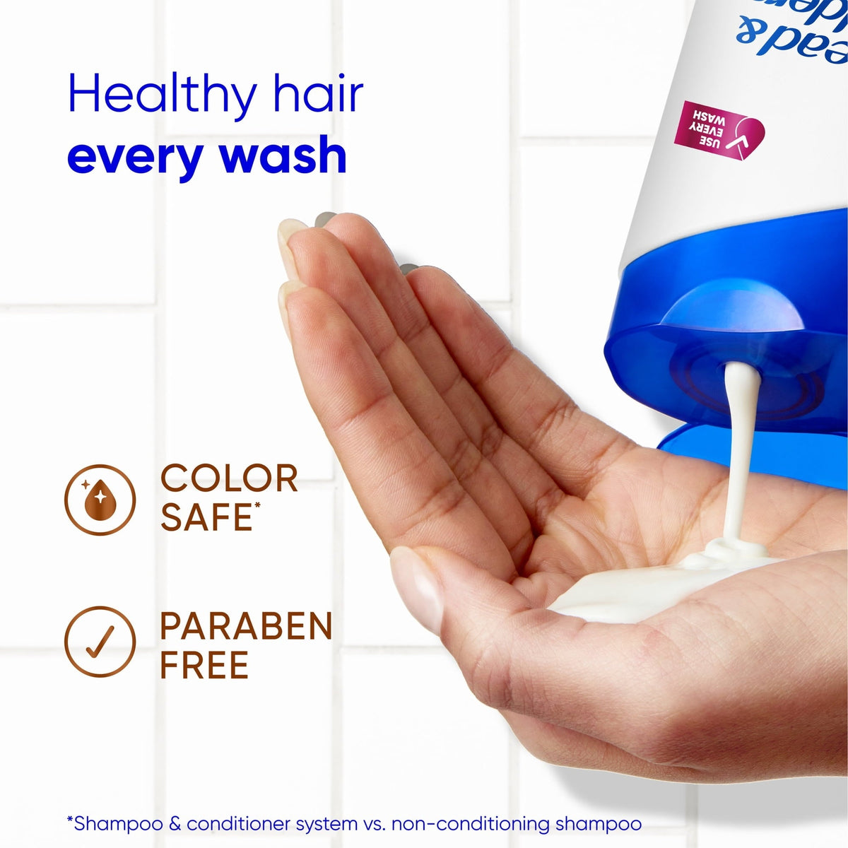 (6 pack) Head and Shoulders Coconut Dandruff Shampoo, Hydrating, Lightweight Moisture, Color Safe, 12.5 fl oz