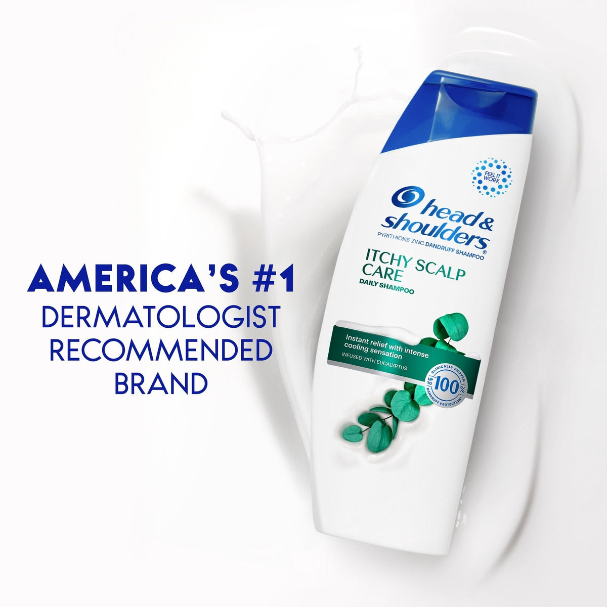 (6 pack) Head and Shoulders Dandruff Shampoo, Itchy Scalp Care, 12.5 fl oz