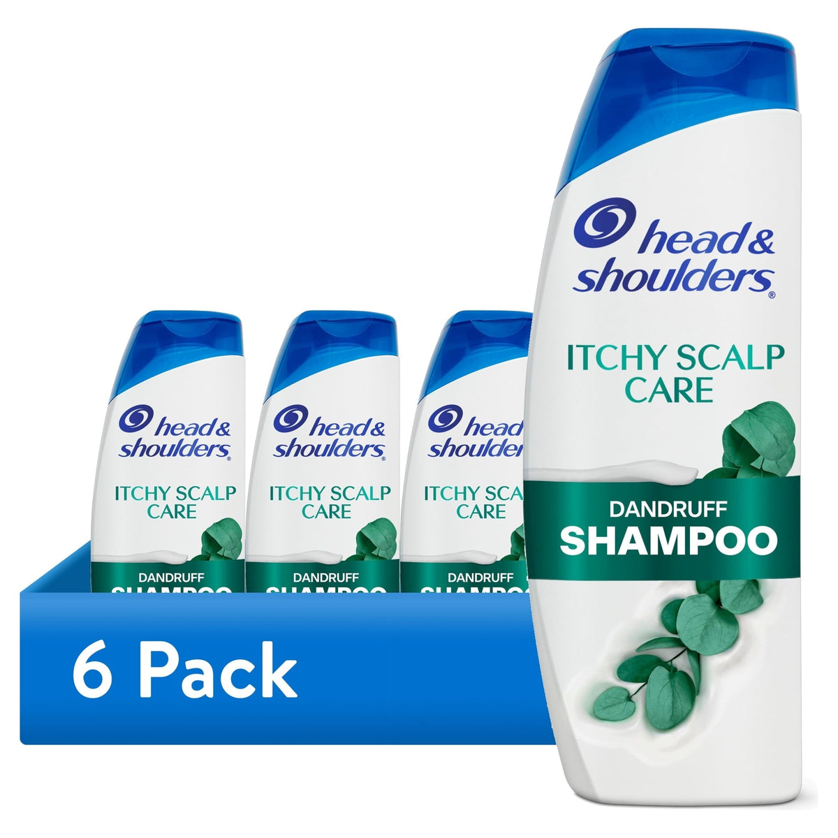 (6 pack) Head and Shoulders Dandruff Shampoo, Itchy Scalp Care, 12.5 fl oz