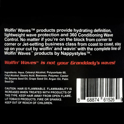 (6 pack) Nappy Styles Wolfin' Waves Wave Butter Crème, 360 Nourish, Hold and Definition, 4oz., Unisex