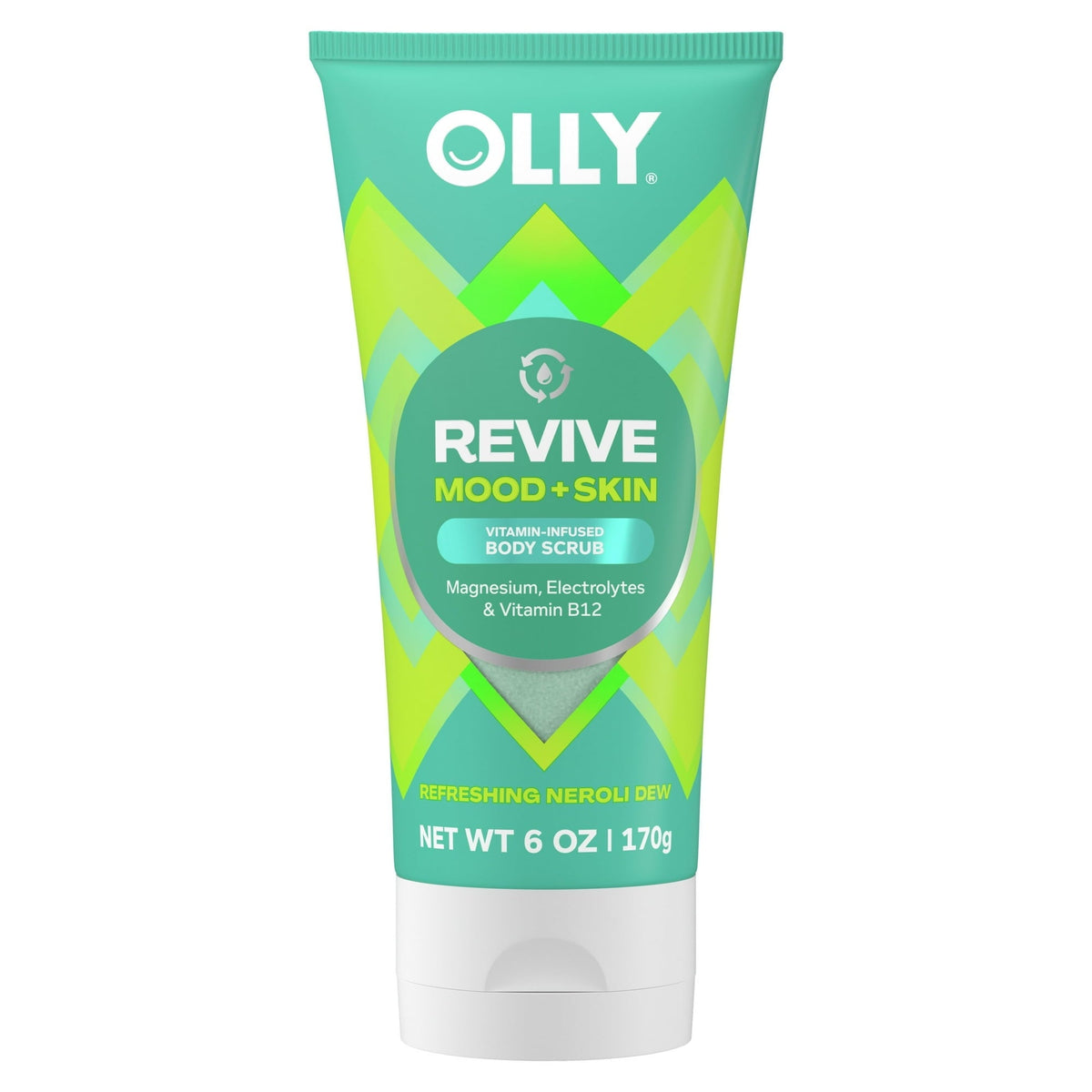 (6 pack) OLLY Revive Body Scrub Exfoliates & Repairs Skin Barrier Neroli Dew, 6 oz