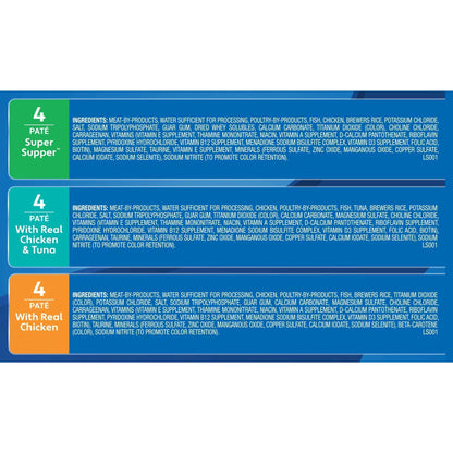 9Lives Paté Favorites Wet Cat Food Variety pack, 5.5 oz. Cans (pack of 12)