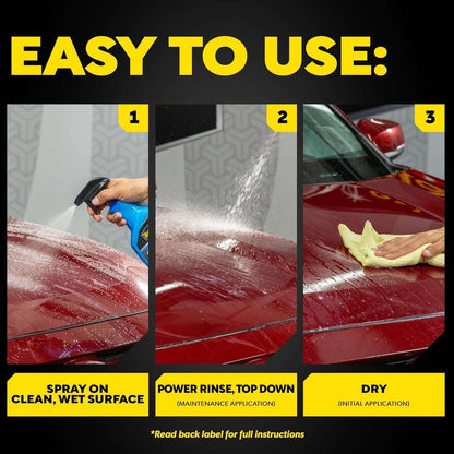 Meguiar's Hybrid Ceramic Wax, Easy-to-Use Spray Wax for Car Detailing with the Superior Protective Power of Advanced SiO2 Hybrid Barrier Technology, 26 Oz Spray Bottle