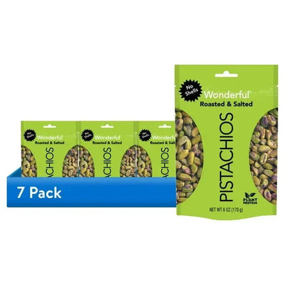 Wonderful Pistachios No Shells Roasted & Salted Nuts, 6 Ounce Bag