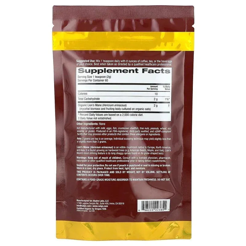 California Gold Nutrition, Fungiology®, Certified Organic Powder, 4.2 oz (120 g)