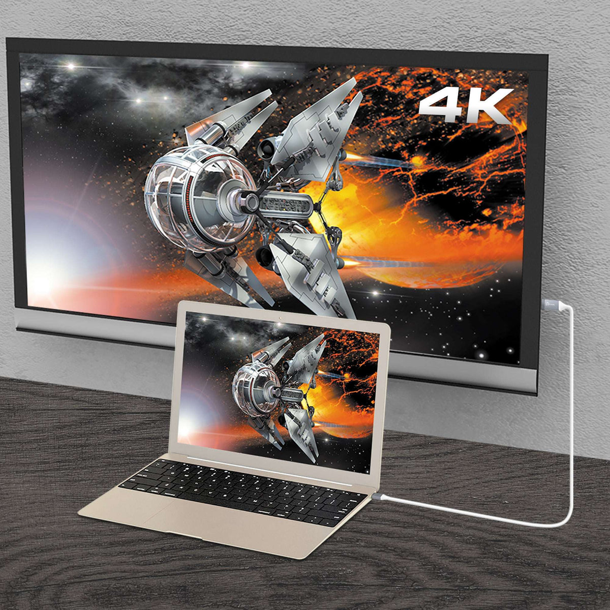 j5create USB-C to 4K HDMI Computer Cable, JCC153G