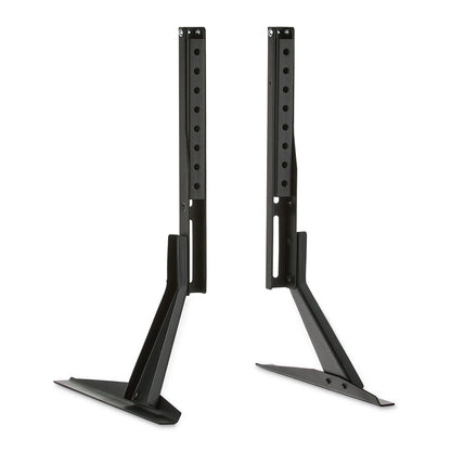 onn Tabletop TV Stand for 37" to 70" TVs, Holds up to 110 lbs, Black- Metal Legs for Tabletop