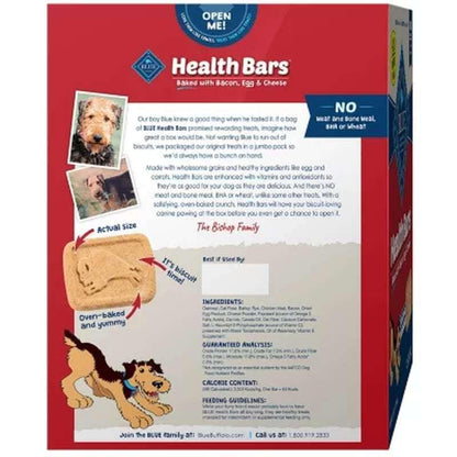 BLUE Buffalo Health Bars Crunchy Dog Treat Biscuits, Bacon, Egg & Cheese (5 Lbs.)