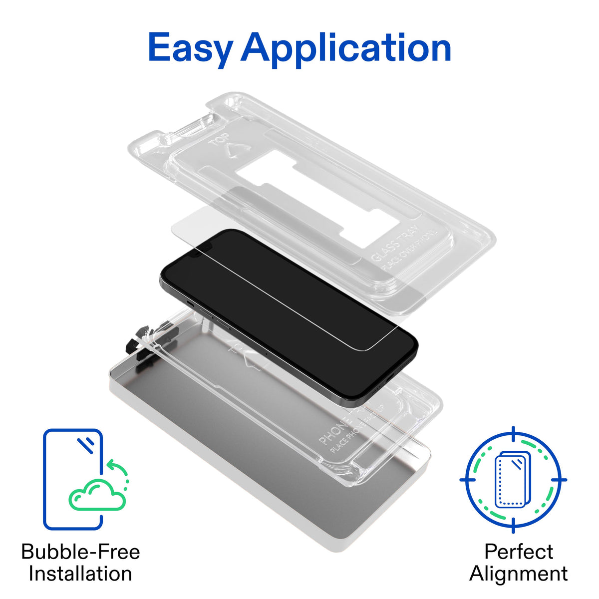 onn Corning Glass Screen Protector for iPhone® 11 and iPhone® XR, Made with Durable Glass by Corning™ for Ultimate Protection, Includes Easy Application Tray