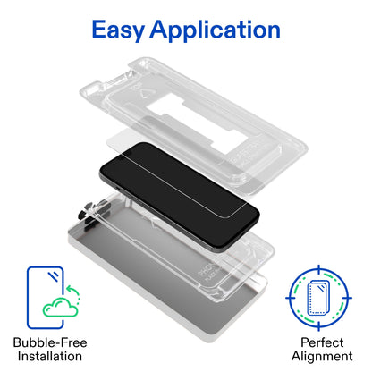 onn Corning Glass Screen Protector for iPhone® 11 and iPhone® XR, Made with Durable Glass by Corning™ for Ultimate Protection, Includes Easy Application Tray