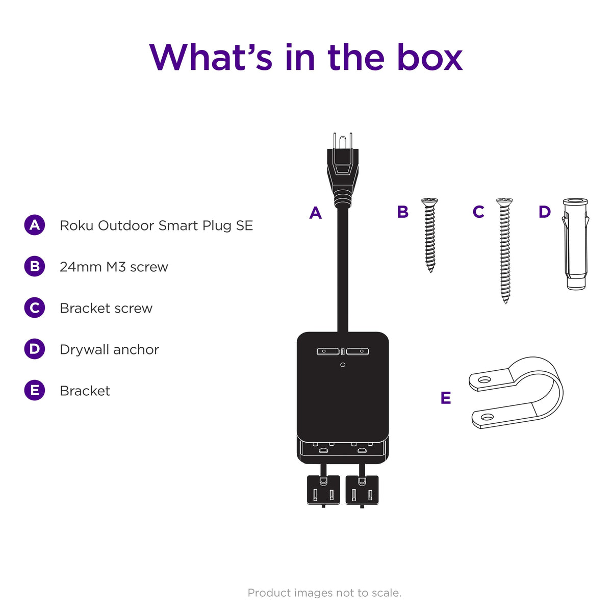 Roku Smart Home Outdoor Smart Plug SE with Custom Scheduling, Independent Outlets, and IP64 Weather Resistance - 15 Amps