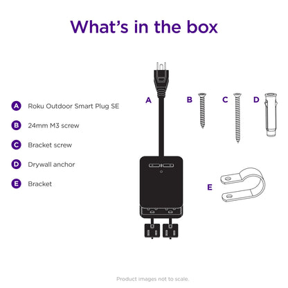 Roku Smart Home Outdoor Smart Plug SE with Custom Scheduling, Independent Outlets, and IP64 Weather Resistance - 15 Amps
