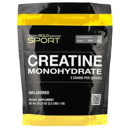 California Gold Nutrition, Sport, Pure Creatine Monohydrate, Unflavored, 1 lb (454 g)