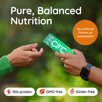 CirC Energy Bites - 12 Pack Peanut Chocolate Chip Gluten Free Protein Balls - 10g Protein, Whole Grains, Nuts & Fruit - Portable Healthy Snacks for Adults & Kids.