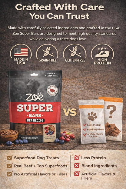 Zoe Super Bars Beef Recipe 2lb Bag