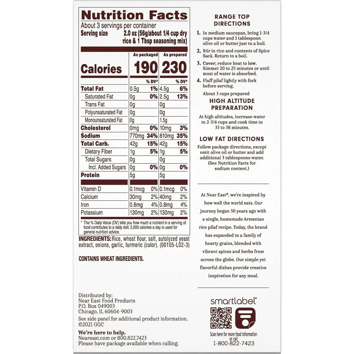 Near East Rice Pilaf Mix, Original, 6.09 oz Box